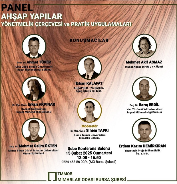 AHŞAP YAPILAR: Yönetmelik Çerçevesi ve Pratik Uygulamaları Paneli Tamamlandı